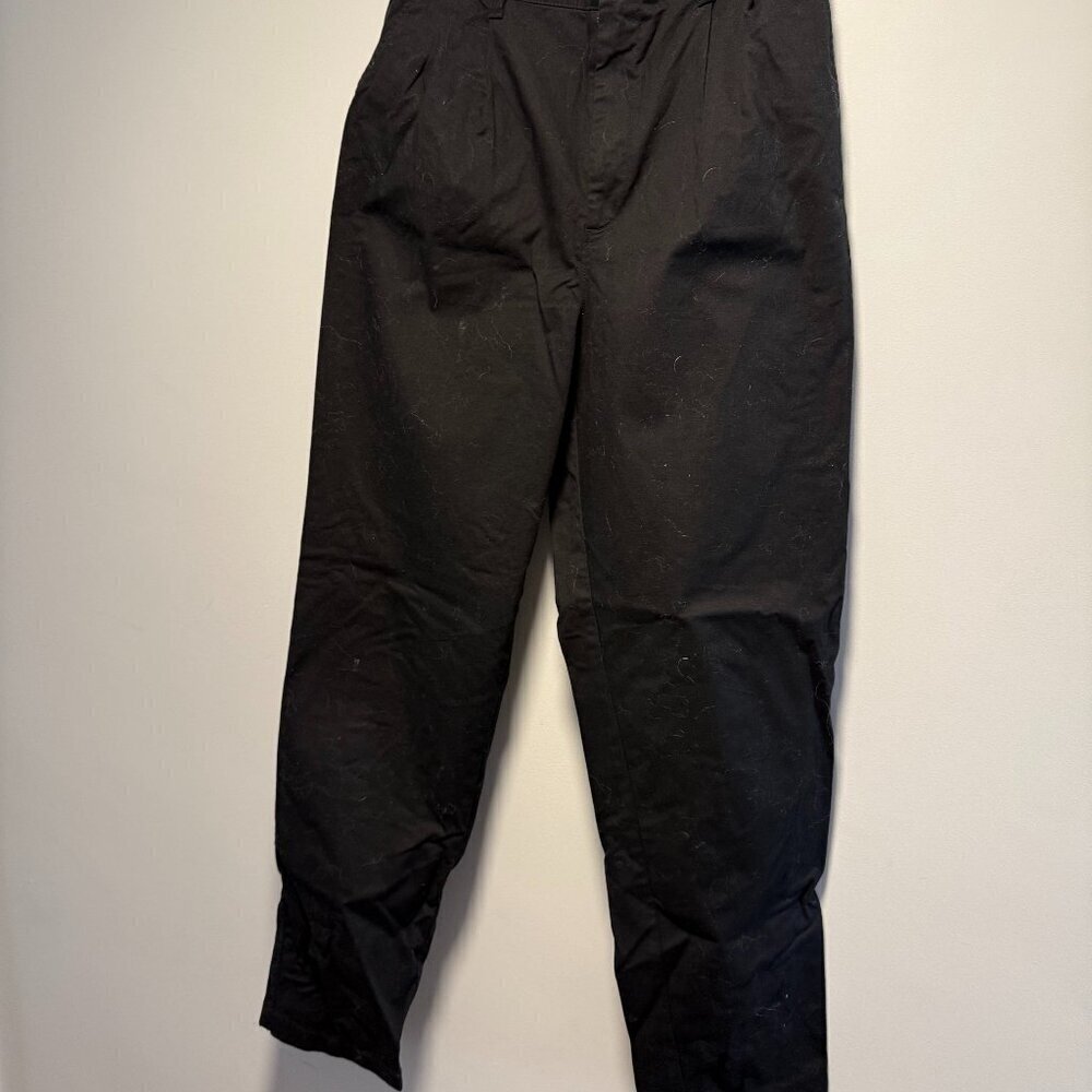GAP 10 Tall Black Pleated Khaki Pant - Picture 2 of 8